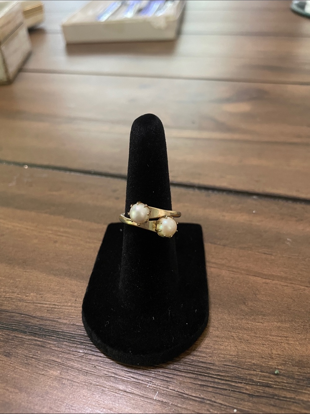 Sarah Coventry ‘Pearl Duet’ Bypass Ring